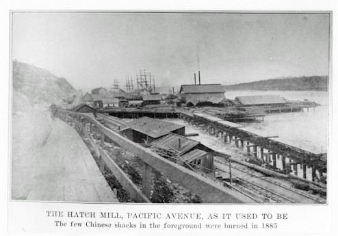 Chinese shacks on waterfront